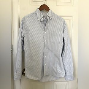 White and blue stripe  Dress Shirt